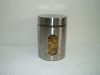 Vorratsdose 1 Ltr. Glas /  Edelstahl